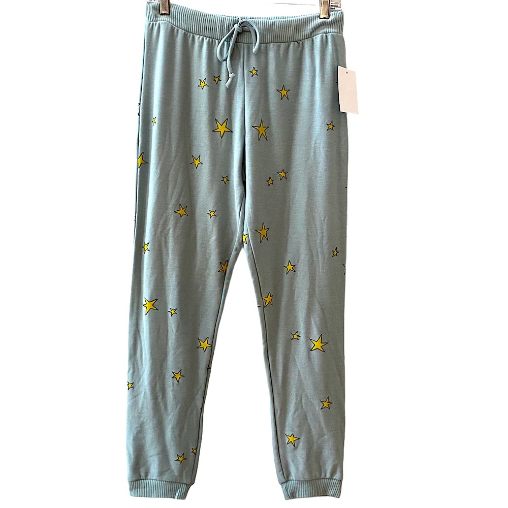 Chaser blue star sweatpants joggers M NWT